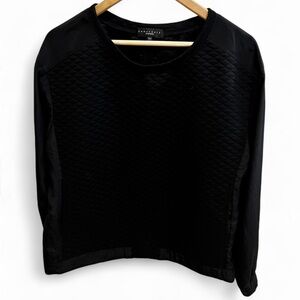 Sanctuary Black Quilted Sweatshirt